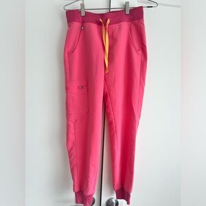 FIGS Zamora Jogger Scrub Pant in Neon pink- XS
